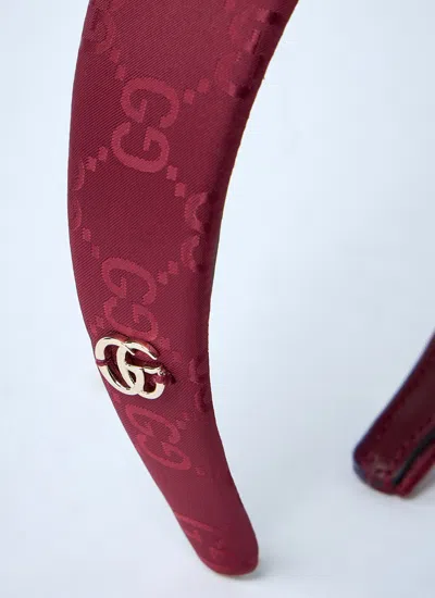 Gucci Women Gg Hair Band In Burgundy