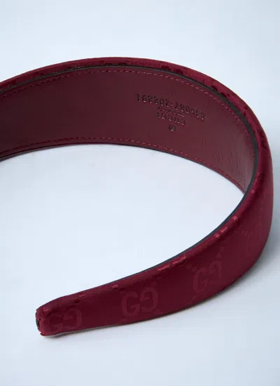 Gucci Women Gg Hair Band In Burgundy