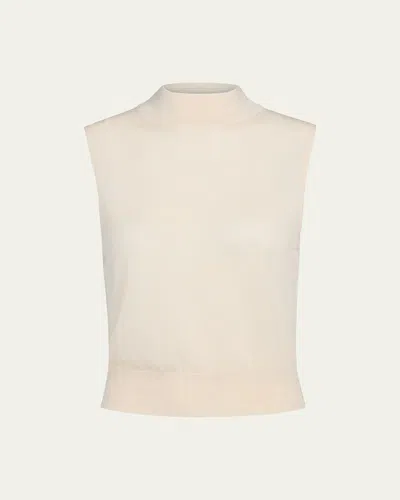 Vince Sleeveless Mock-neck Top