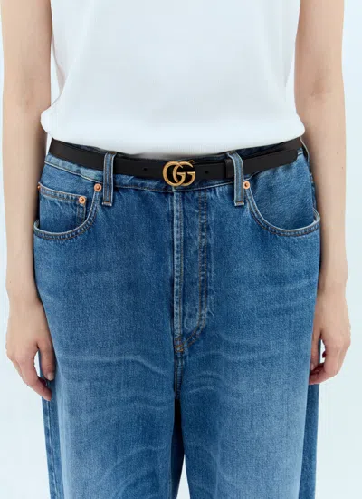 Gucci Women Gg Marmont Thin Belt