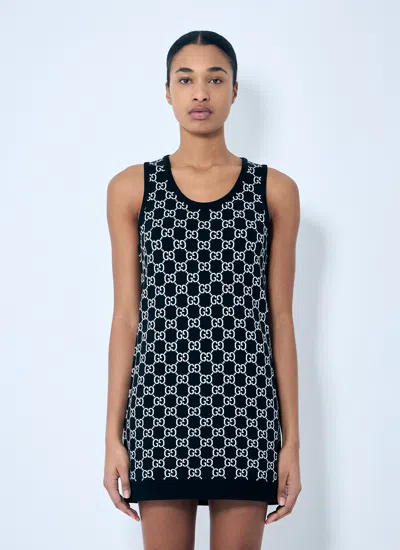 Gucci Women Gg Wool-blend Jacquard Dress