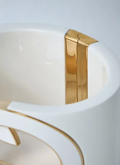 Gucci Women Interlocking Gg Cuff Bracelet In Neutral