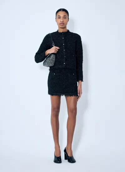 Gucci Lamé Fabric Mini Skirt In Black