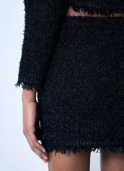 Gucci Lamé Fabric Mini Skirt In Black