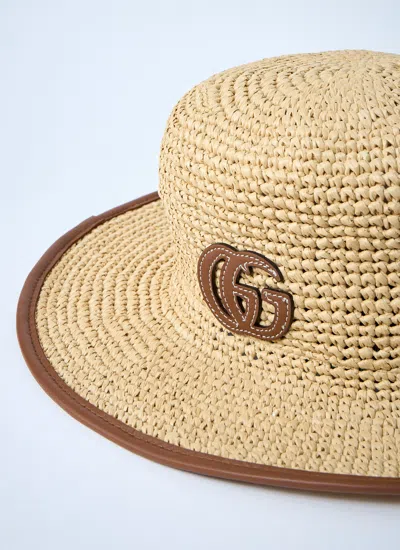 Gucci Women Straw Boater Hat