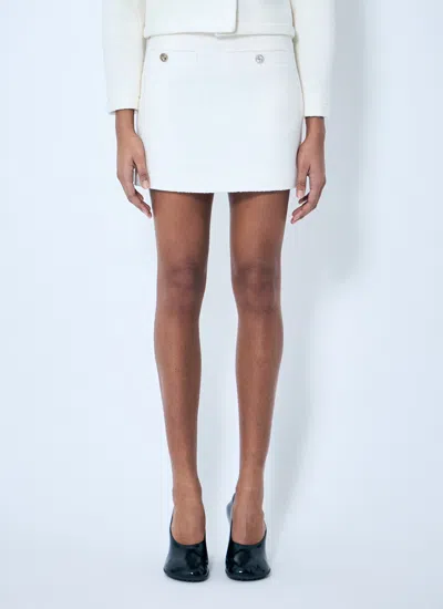 Gucci Women Wool-blend Boucle Mini Skirt In White