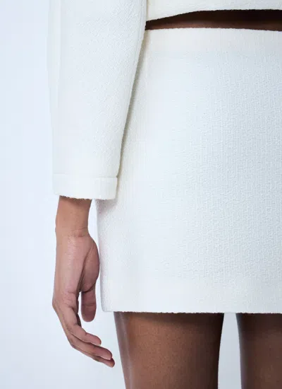 Gucci Women Wool-blend Boucle Mini Skirt In White