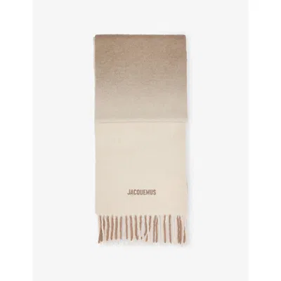 Jacquemus Womens Multi-beige The Moisson Wool-blend Scarf