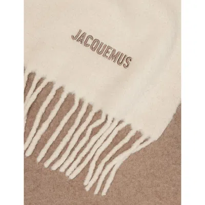 Jacquemus Womens Multi-beige The Moisson Wool-blend Scarf