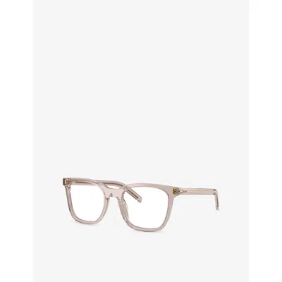 Prada Womens Purple Pr B11v Round-frame Plastic Optical Glasses