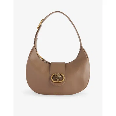 Kurt Geiger Womens Taupe Comb Chelsea Leather Hobo Bag