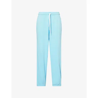 Polo Ralph Lauren Womens Turquoise Nova Elasticated-cuffs Straight-leg Cotton-blend Jogging Bottoms
