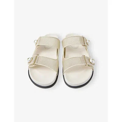 Jimmy Choo Fayence Leather Sandal In Gold