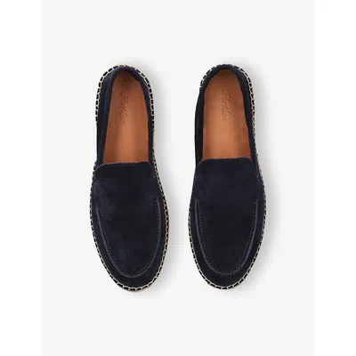 Aurélien Mens Navy Beachside Suede And Jute Loafers` Eur 41 / 7 Uk