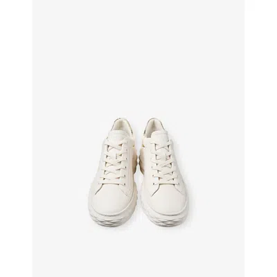 Jimmy Choo Womens V Latte/gold Diamond Maxi F Ii Leather Low-top Trainers Eur 39 / 6 Uk