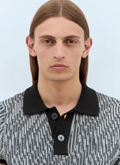 Jacquemus Polo Shirt With Lapel Short Sleeve In Gray