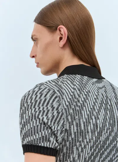 Jacquemus Polo Shirt With Lapel Short Sleeve In Gray