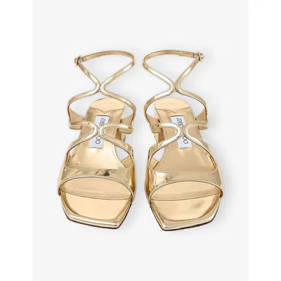 Jimmy Choo Azilia Strappy Metallic Sandals
