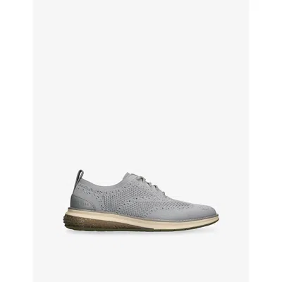 Cole Haan Men's Øriginal Grand Energyweave Stitchlite Wing Oxfords - Grey Size 8.5 In Gray