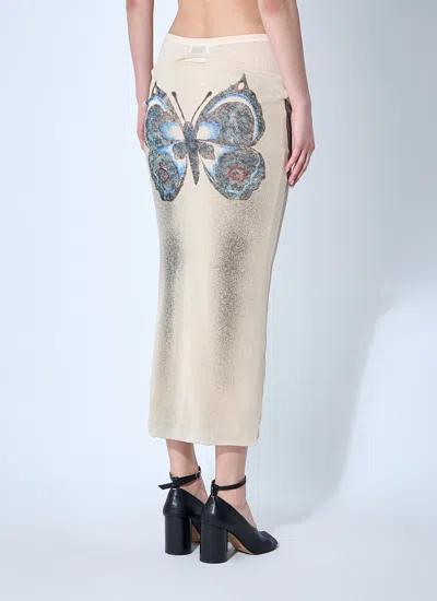 Jean Paul Gaultier Women Double Layer Mesh Skirt