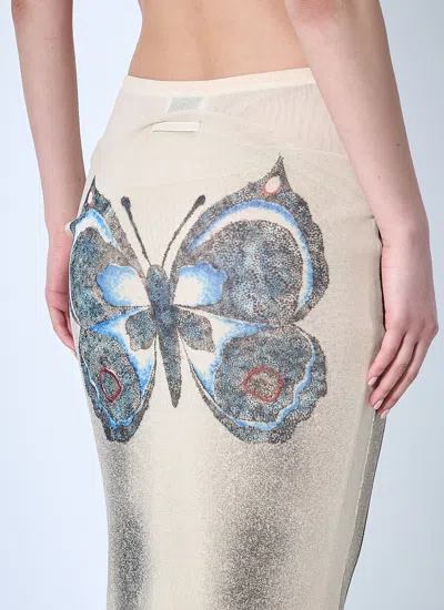 Jean Paul Gaultier Women Double Layer Mesh Skirt