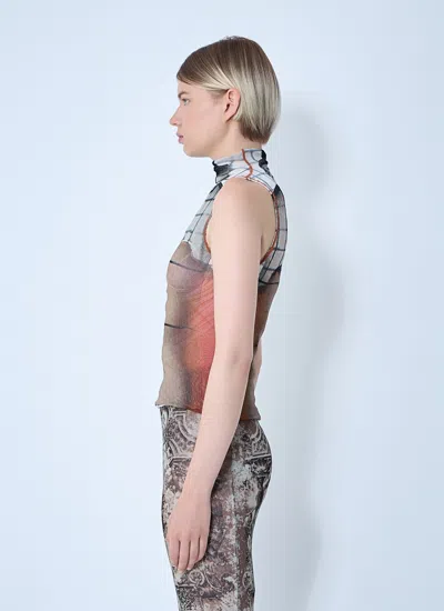 Jean Paul Gaultier Women Fire Mesh Tank Top