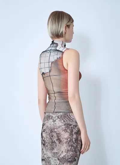 Jean Paul Gaultier Women Fire Mesh Tank Top