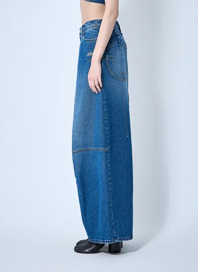 Jean Paul Gaultier Denim Jean With Foam Detail On The Back In Blue