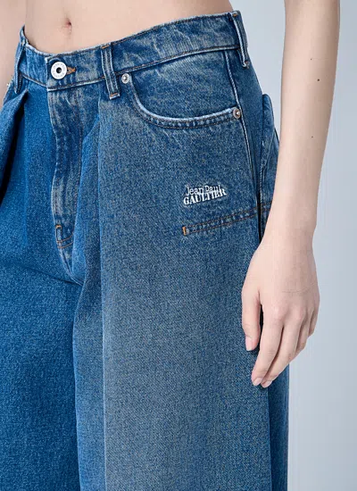 Jean Paul Gaultier Denim Jean With Foam Detail On The Back In Blue