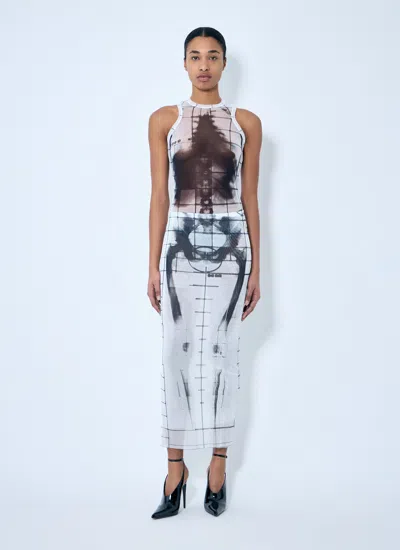 Jean Paul Gaultier Women Squeletor Mesh Midi Skirt