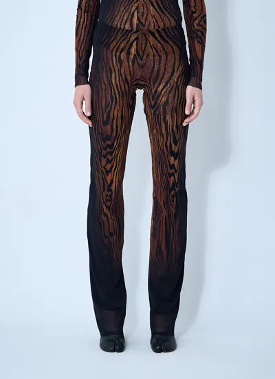 Jean Paul Gaultier Women Wood Mesh Pants In Multi