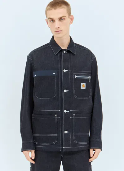 Junya Watanabe Carhartt Jacket With Collared Design And Multiple Pockets In Blue