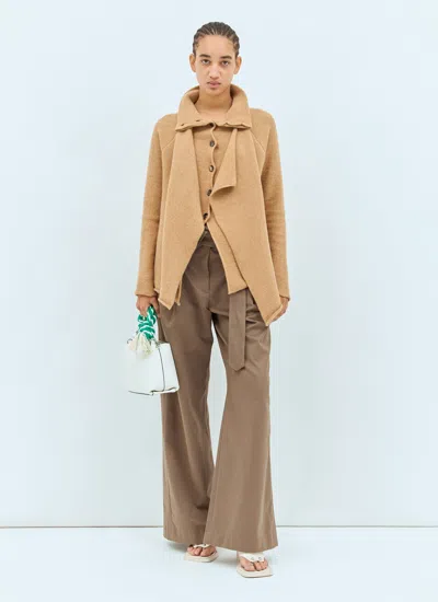Jw Anderson Beige Layered Wool Sweater In Neutral