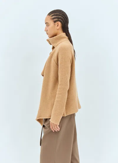 Jw Anderson Beige Layered Wool Sweater In Neutral