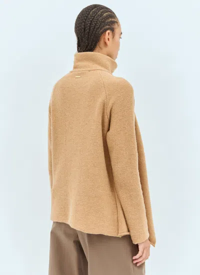 Jw Anderson Beige Layered Wool Sweater In Neutral