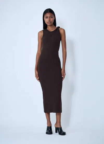 Jw Anderson J. W. Anderson Twisted Strap Midi Dress In Black
