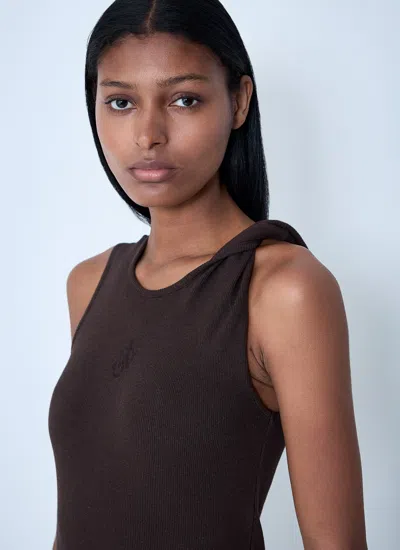 Jw Anderson J. W. Anderson Twisted Strap Midi Dress In Black