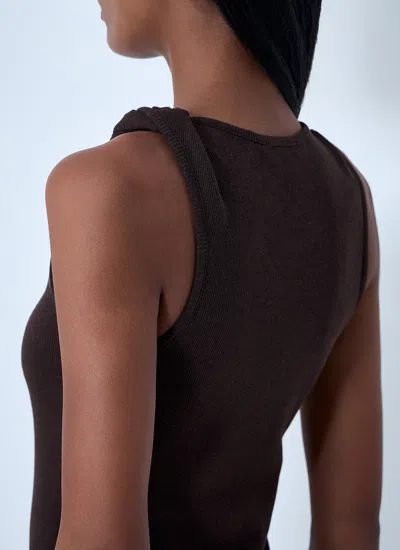 Jw Anderson J. W. Anderson Twisted Strap Midi Dress In Black