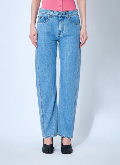 Jw Anderson Women Twisted Denim Jeans In Blue