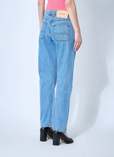 Jw Anderson Women Twisted Denim Jeans In Blue