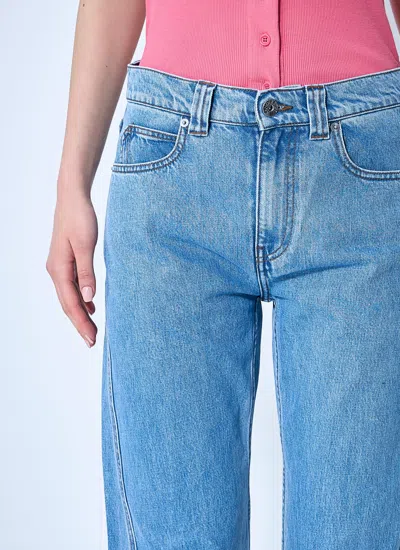 Jw Anderson Women Twisted Denim Jeans In Blue