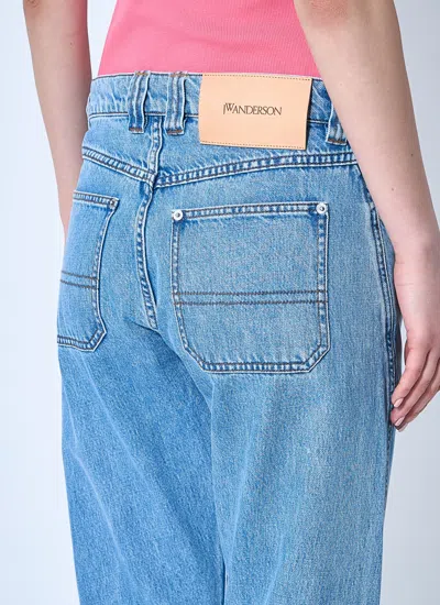Jw Anderson Women Twisted Denim Jeans In Blue