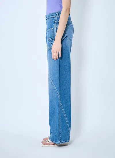 Jw Anderson Twisted Midrise Workwear Boyfriend Jeans In Animal Print