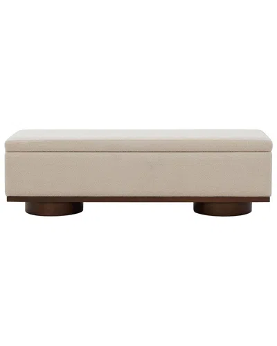 Safavieh Couture Vianna Teddy Storage Bench In Nude