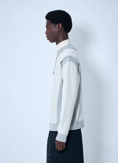 Maison Margiela Cotton Hoodie With Pointed Collar And Side Pockets In Gray