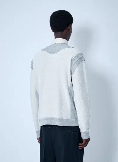 Maison Margiela Cotton Hoodie With Pointed Collar And Side Pockets In Gray