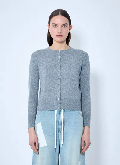 Maison Margiela Women Wool Cardigan In Gray
