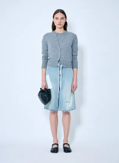 Maison Margiela Women Wool Cardigan In Gray