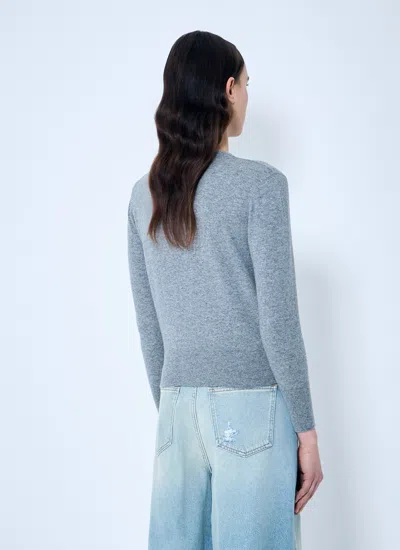 Maison Margiela Women Wool Cardigan In Gray
