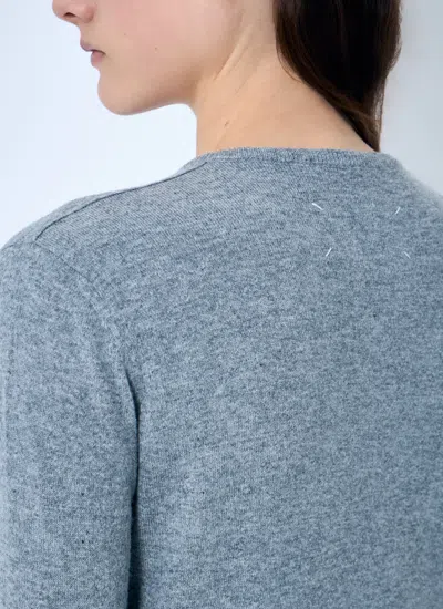 Maison Margiela Women Wool Cardigan In Gray